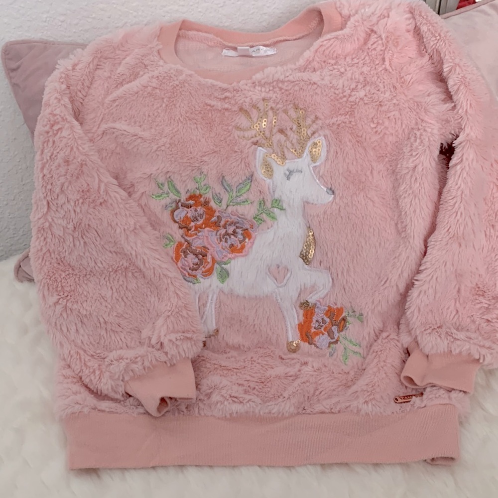 Pink Sweatshirt Toddler Girls